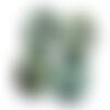 1pc - pendentif pierre - turquoise naturelle afrique rond cercle donut pi 30mm bleu vert noir - 4558550091796
