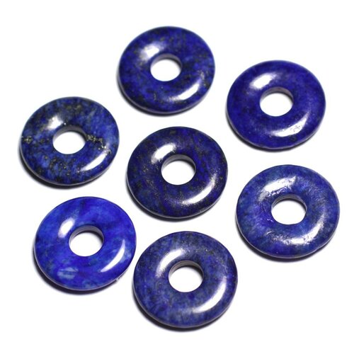 Pendentif pierre semi précieuse - lapis lazuli donut pi 20mm - 4558550092083