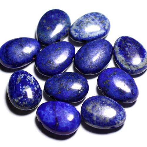 Pendentif pierre semi précieuse - lapis lazuli goutte 25mm - 4558550092229