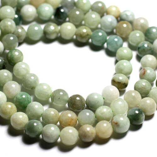 2pc - perles de pierre - jade birmanie boules 8mm - 4558550092854