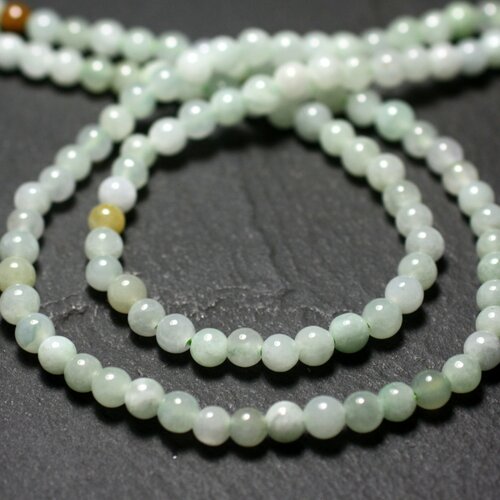 10pc - perles de pierre - jade birmanie boules 4mm - 4558550092830