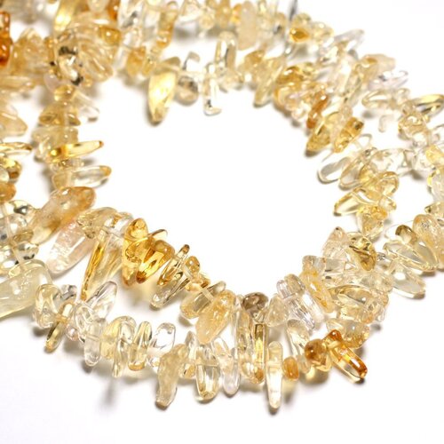 10pc - perles de pierre - chips bâtonnets citrine 10-22mm -  4558550008367