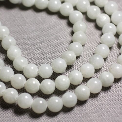 10pc - perles de pierre - jade boules 8mm blanc gris clair - 4558550093127