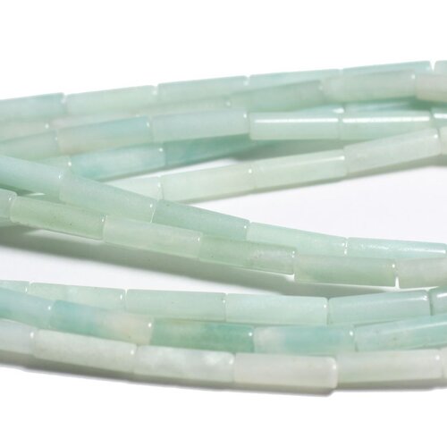 4pc - perles de pierre - amazonite tubes 13x4mm - 4558550095459