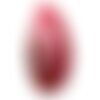 N19 - pendentif en pierre - agate rose et quartz goutte facettée 64mm - 8741140001749