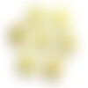 10pc - perles de pierre turquoise synthèse - poissons 26mm jaune -  4558550088147