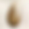 N1 - pendentif en pierre semi précieuse - jaspe paysage beige goutte 50mm - 4558550089250