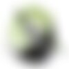 Collier ruban soie teint à la main 130x1.8cm noir vert anis soie103 - 8741140003316