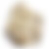 Collier ruban soie sauvage bourrette 85 x 2cm beige doré soie186 - 8741140003385