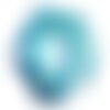 Collier ruban soie teint à la main 130x1.8cm bleu clair turquoise soie189 - 8741140003330