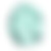 Collier ruban soie sauvage bourrette 85 x 2cm vert clair turquoise soie185 - 8741140003378