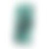 N37 - pendentif porcelaine céramique empreintes nature feuille 50mm vert turquoise - 8741140004207