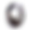 Pendentif pierre - agate donut 44mm blanc marron café n34 - 8741140005044
