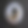 Pendentif pierre - agate donut 44mm blanc marron n9 - 8741140004894