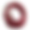 10pc - colliers tours de cou coton ciré 2mm rouge bordeaux - 4558550006608