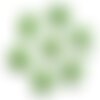 10pc - perles de pierre turquoise synthèse - poissons 26mm vert -  4558550088192