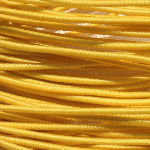 Echeveau 19m env - fil elastique tissu 1mm jaune   4558550019974