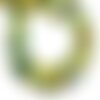 20pc - perles pierre - agate boules facettées 4mm multicolore jaune vert olive kaki - 8741140007581