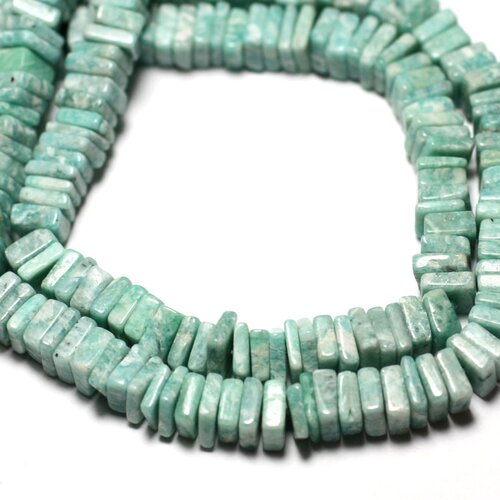10pc - perles de pierre - amazonite carrés heishi 5-6mm - 8741140008854