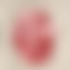 10pc - breloques pendentifs nacre losanges 21mm rouge rose - 4558550005243