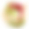 1pc - collier ruban soie teint à la main 85 x 2.5cm rose clair framboise kaki (ref soie168)   4558550001672
