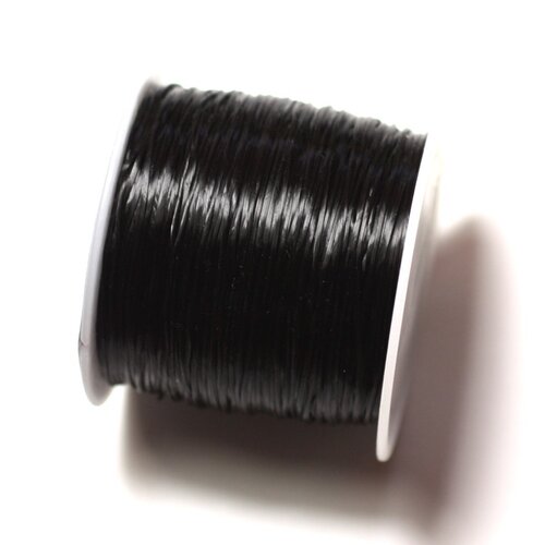 Bobine 70 mètres - fil elastique fibre 0.8mm noir - 8741140010291