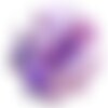 Pendentif pierre semi précieuse - agate violette goutte 25mm - 4558550092168
