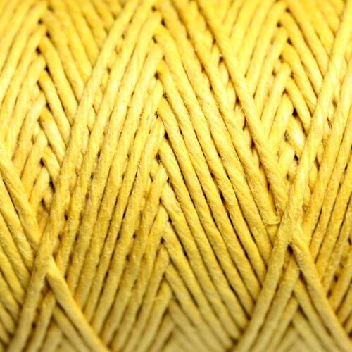 Bobine 90 mètres - cordon ficelle chanvre 1.2mm jaune - 8741140010925