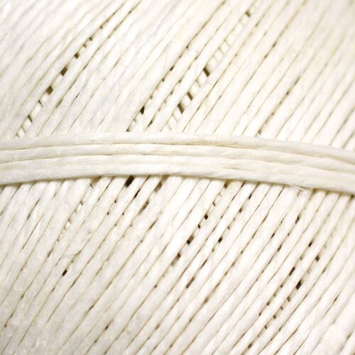 Bobine 85 mètres env - fil corde cordon ficelle lin 1mm blanc crème - 8741140010840