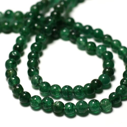 20pc - perles de pierre - aventurine vert foncé boules 4mm - 8741140011441