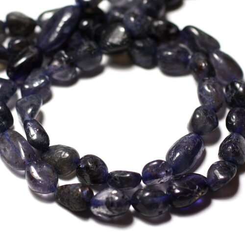 10pc - perles de pierre - iolite cordiérite olives 7-14mm - 8741140011656