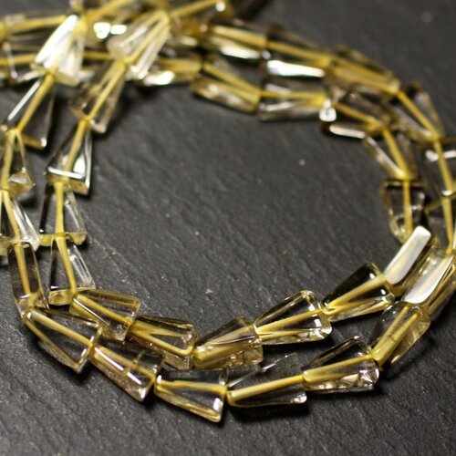 10pc - perles de pierre - topaze jaune citrine triangles 8-9mm - 8741140012257
