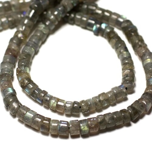 10pc - perles pierre - labradorite rondelles heishi 4-5mm - 8741140012028