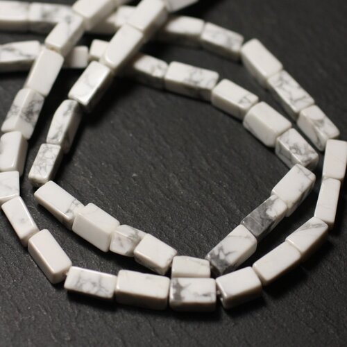 10pc - perles de pierre - howlite rectangles cubes 5-8mm - 8741140011939