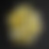 10pc - perles pendentifs breloques nacre croix 12mm jaune poussin pastel - 8741140003439