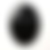 N17 - pendentif pierre semi précieuse - agate noire et blanche rond 51mm - 8741140014213