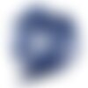 1pc - collier ruban soie teint à la main 85 x 2.5cm bleu marine (ref soie132)   4558550003096
