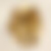 10pc - perles breloques pendentifs nacre fleurs 15mm bronze doré - 4558550005458