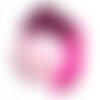 Collier ruban soie teint à la main 130x1.8cm rose clair fuchsia violet magenta (soie152) - 8741140003101