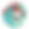 1pc - collier ruban soie teint à la main 85 x 2.5cm bleu turquoise, paon, rouge bordeaux (ref soie180)  4558550001832
