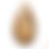 N24 - pendentif pierre semi précieuse - jaspe paysage beige goutte 52mm - 8741140015395