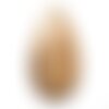 N21 - pendentif pierre semi précieuse - jaspe paysage beige goutte 52mm - 8741140015364