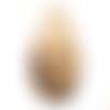 N20 - pendentif pierre semi précieuse - jaspe paysage beige goutte 52mm - 8741140015357