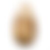 N14 - pendentif pierre semi précieuse - jaspe paysage beige goutte 52mm - 8741140015296