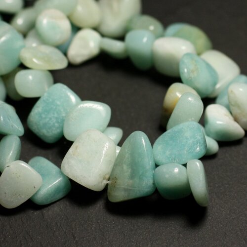 10pc - perles de pierre - amazonite chips rocailles 8-16mm - 4558550028211