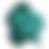 Collier ruban soie teint à la main 66 x 2.5cm bleu vert paon canard soie194 - 8741140017023