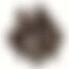1pc - perle bois de coco marron boule 14x16mm perçage 4mm - 8741140016866