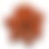 4pc - perles céramique porcelaine palets 16mm orange tacheté - 8741140017757