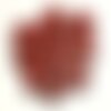 4pc - perles céramique porcelaine ovales 20-22mm rouge tacheté - 8741140017580