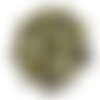 4pc - perles céramique porcelaine ovales 20-22mm vert olive kaki jaune tacheté - 8741140017535
